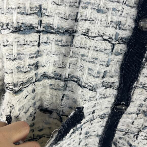 Sioni Cardigan Sweater Large Wool Blend Chunky Knit Black Prairie Granny Cottage - Picture 8 of 13